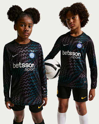Inter Milan 2026/27 Stadium Goalkeeper Older Kids' Nike Dri-FIT